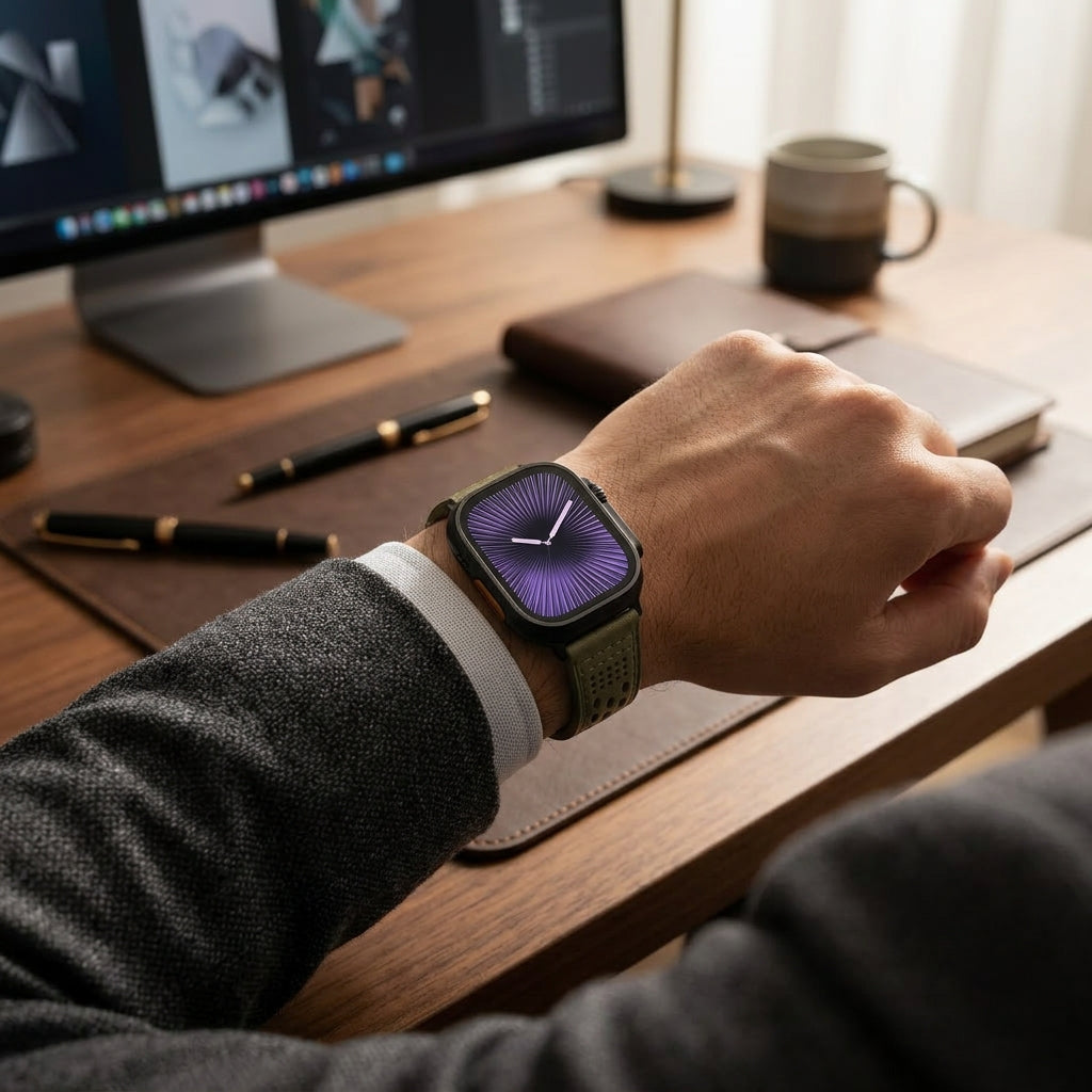 Breathable Leather Band for Apple Watch