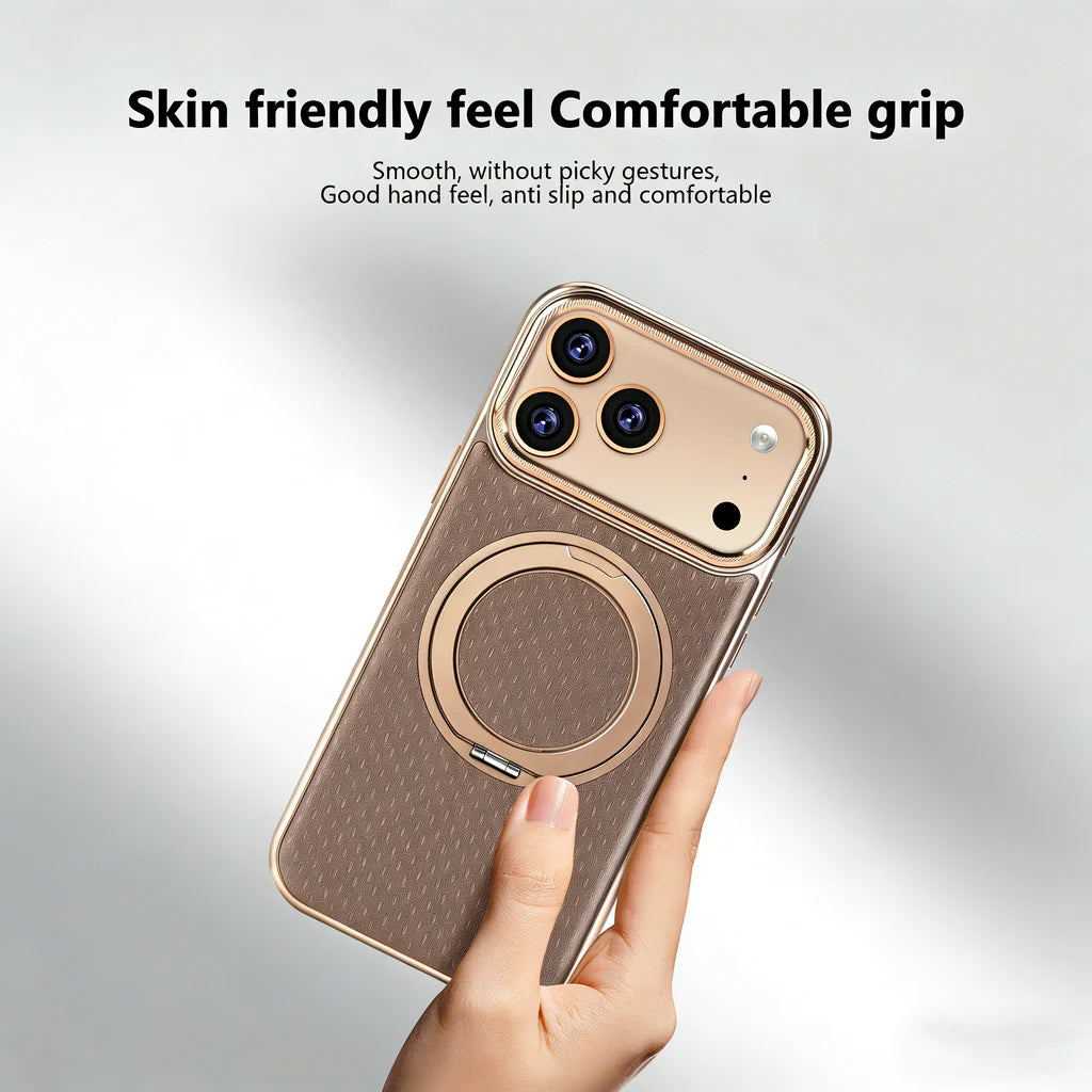 Luxury Leather MagCase with Rotating Bracket Holder